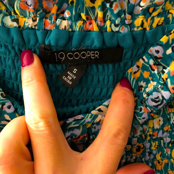 NWOT 19 Cooper Nordstrom ruched floral mini skirt, size s - Picture 2 of 3